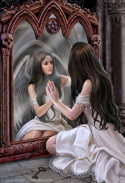 Magic mirror_ by Anne Stokes Magic mirror_ by Anne Stokes
