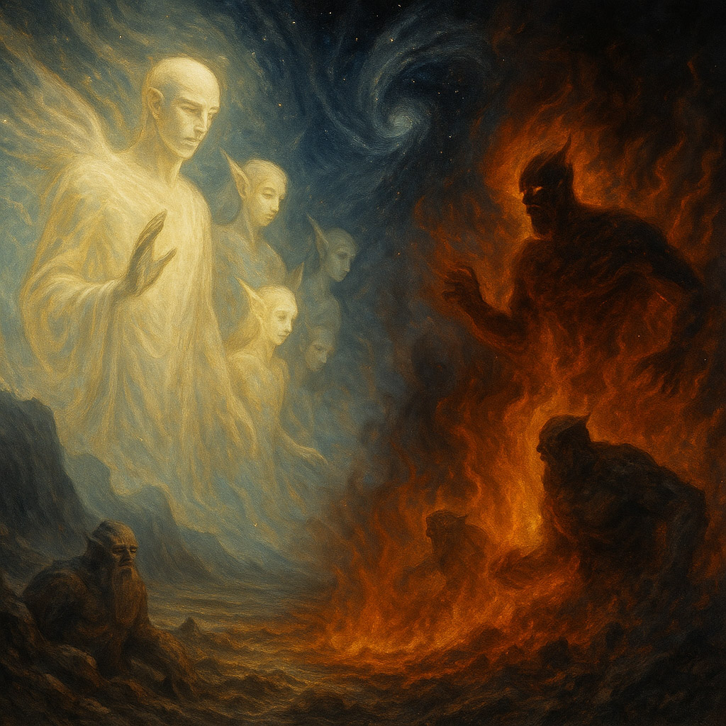 The Descent of the Grigori and the Battle of Mag Ita